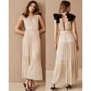 Sabina Musayev Ray Dress NO BELT Gold size Extra Small